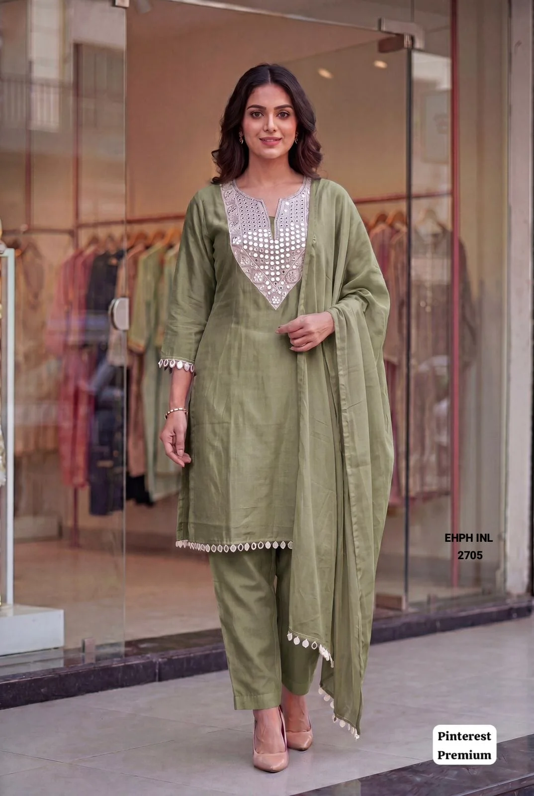 Teal Blue Premium Mirror Work Festive Wear Salwar Suit Set